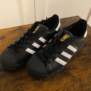 Adidas Superstars- Black- never worn